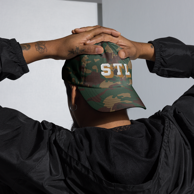 STL Block Shadow White/Gold Ballcap