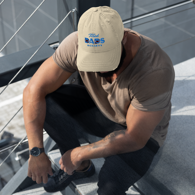Tired Dads Society Distressed Dad Hat