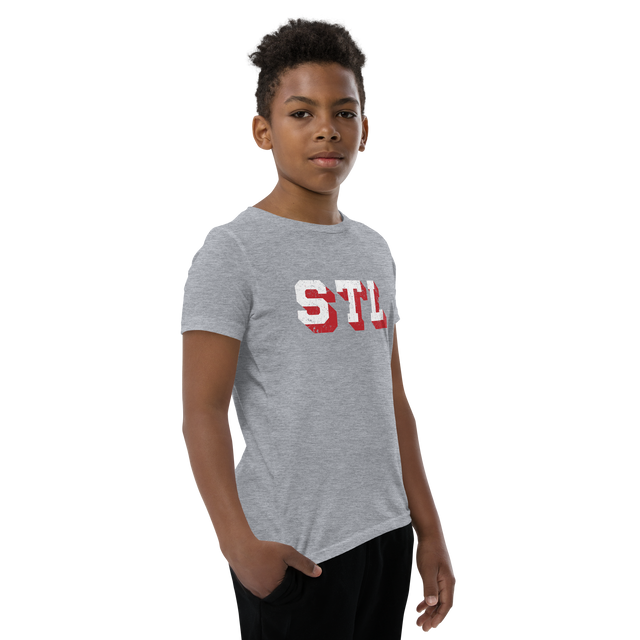 STL Block Shadow White/Red Youth T-Shirt