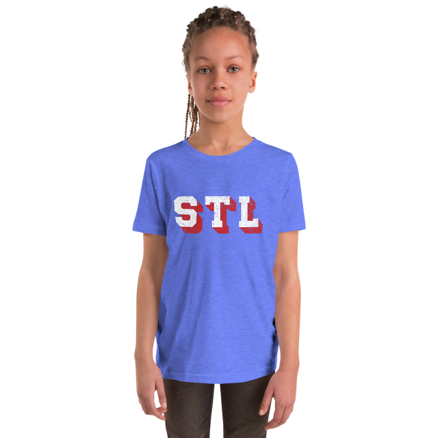STL Block Shadow White/Red Youth T-Shirt