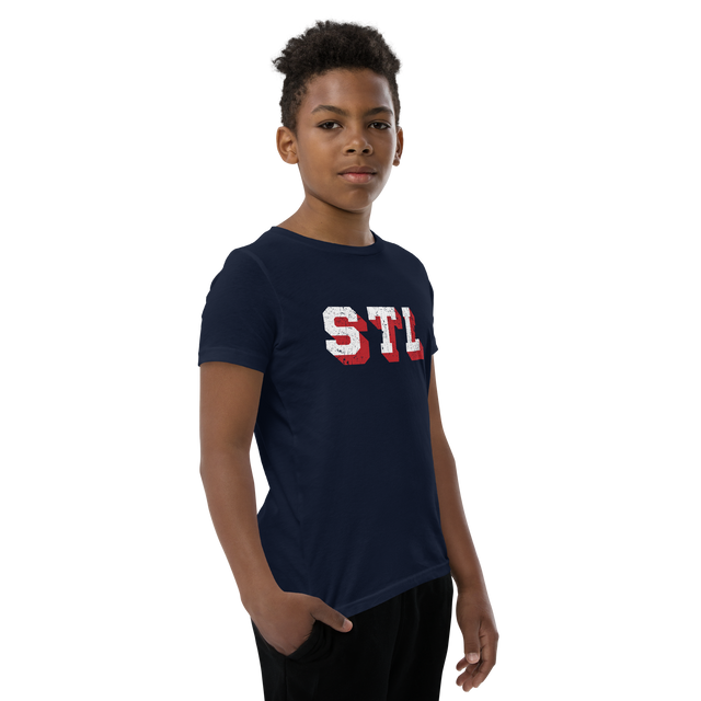 STL Block Shadow White/Red Youth T-Shirt