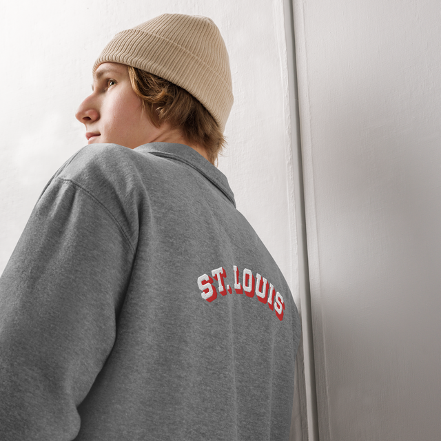 STL Block Shadow Embroidered Fleece Pullover