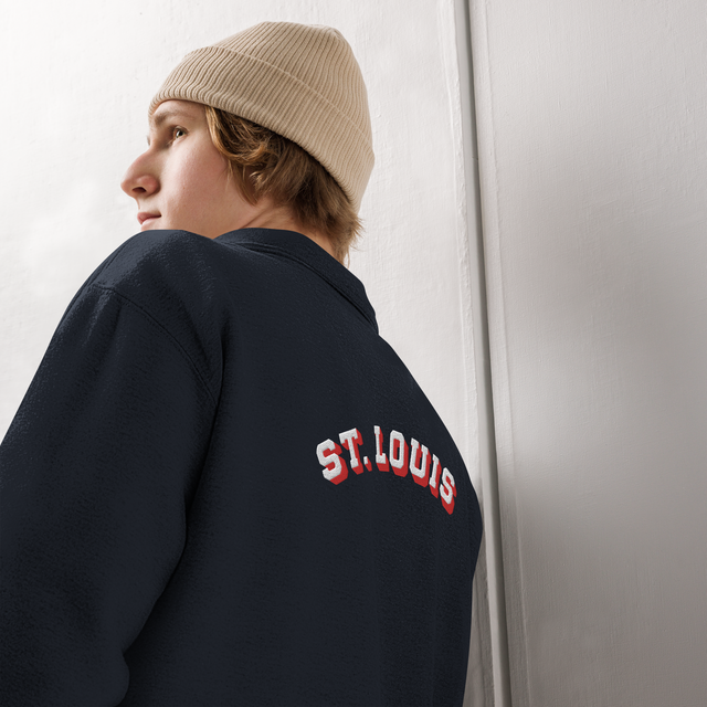 STL Block Shadow Embroidered Fleece Pullover