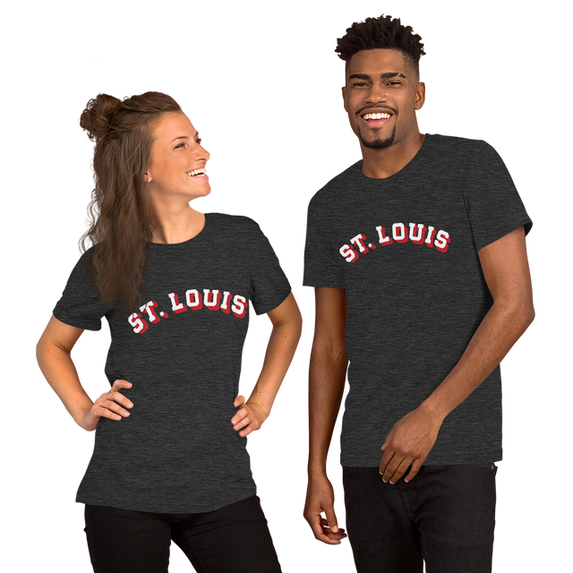 St. Louis Block Shadow White/Red T-Shirt