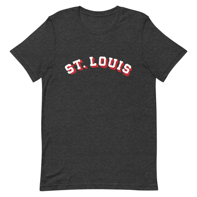 St. Louis Block Shadow White/Red T-Shirt