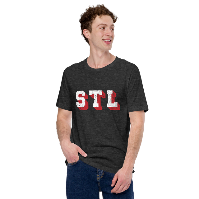 STL Block Shadow White/Red Blue T-Shirt