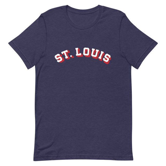 St. Louis Block Shadow White/Red T-Shirt