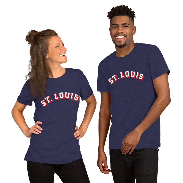 St. Louis Block Shadow White/Red T-Shirt