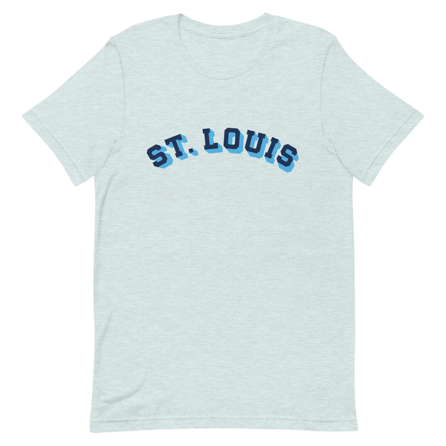 St. Louis Block Shadow Navy/Light Blue T-Shirt