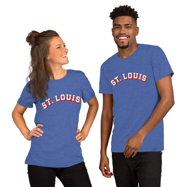 St. Louis Block Shadow White/Red T-Shirt