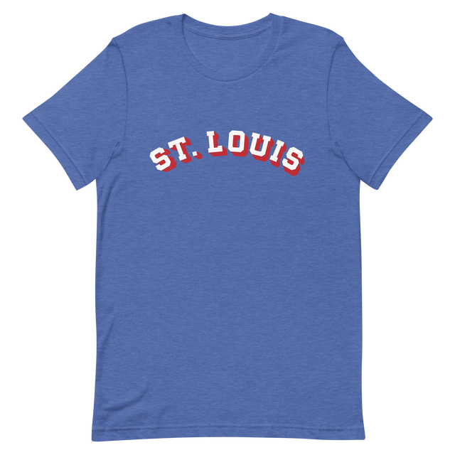 St. Louis Block Shadow White/Red T-Shirt