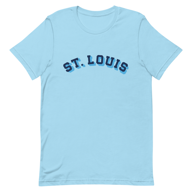 St. Louis Block Shadow Navy/Light Blue T-Shirt