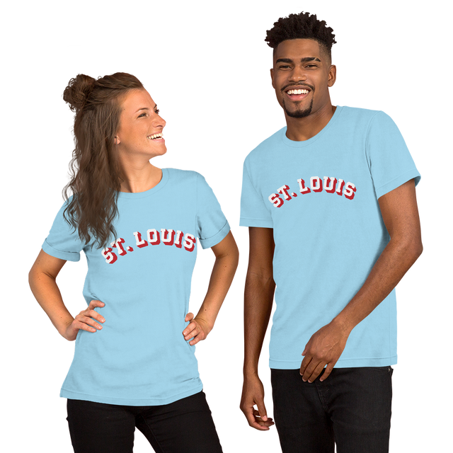 St. Louis Block Shadow White/Red T-Shirt