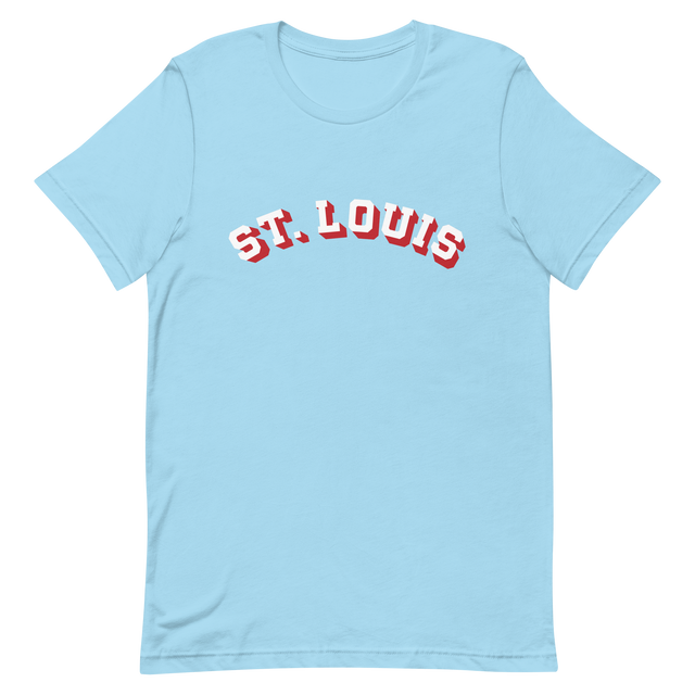 St. Louis Block Shadow White/Red T-Shirt