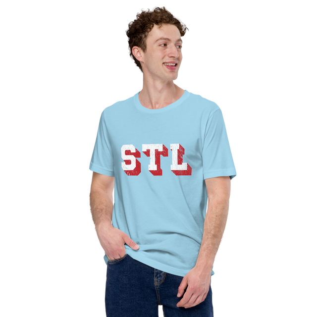 STL Block Shadow White/Red Blue T-Shirt