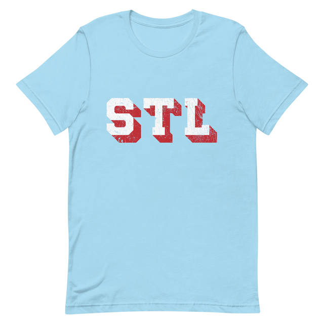 STL Block Shadow White/Red Blue T-Shirt