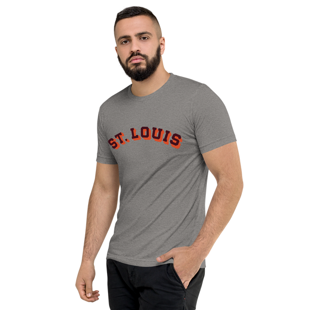 St. Louis Block Shadow Maroon/Orange T-Shirt