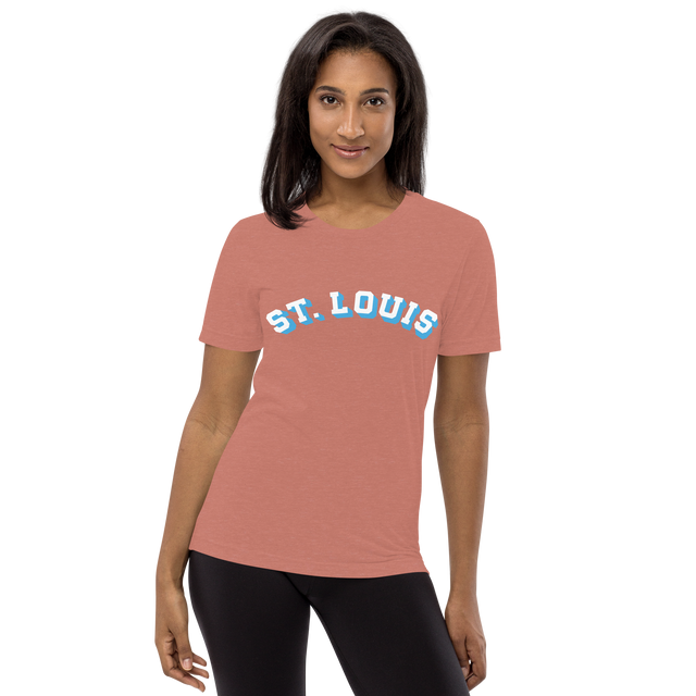 St. Louis Block Shadow White/Light Blue T-Shirt