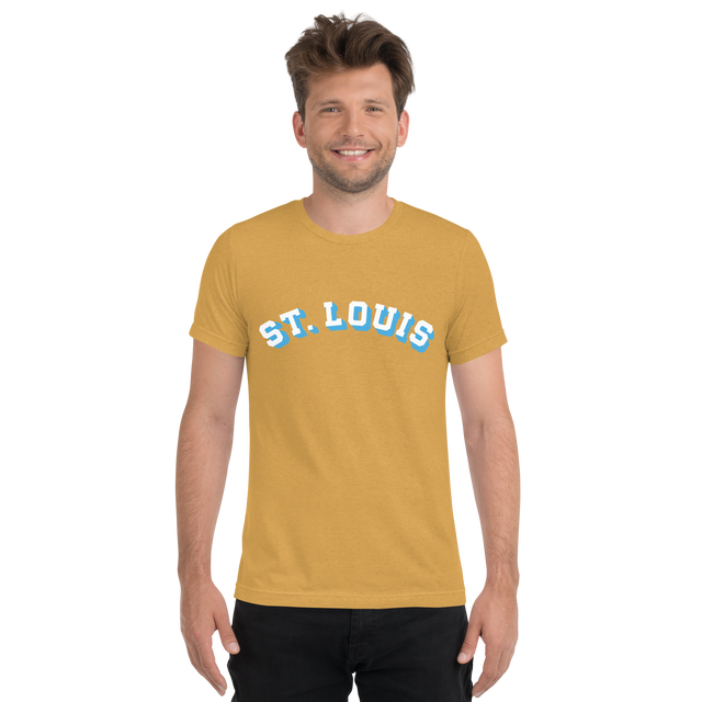 St. Louis Block Shadow White/Light Blue T-Shirt