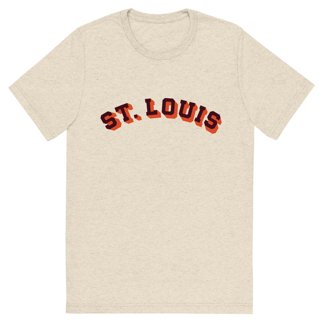 St. Louis Block Shadow Maroon/Orange T-Shirt