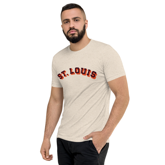 St. Louis Block Shadow Maroon/Orange T-Shirt