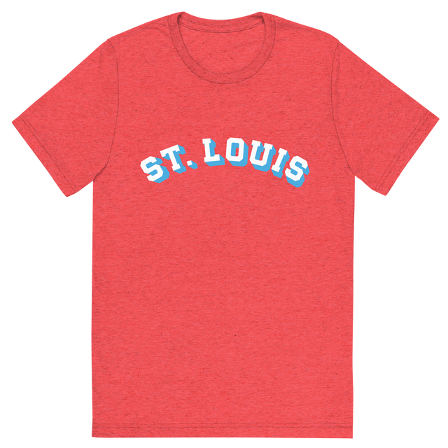 St. Louis Block Shadow White/Light Blue T-Shirt