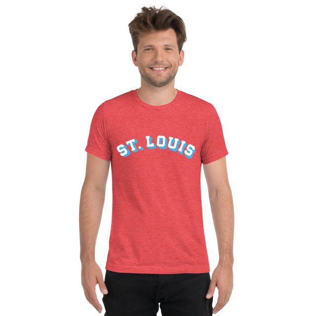 St. Louis Block Shadow White/Light Blue T-Shirt