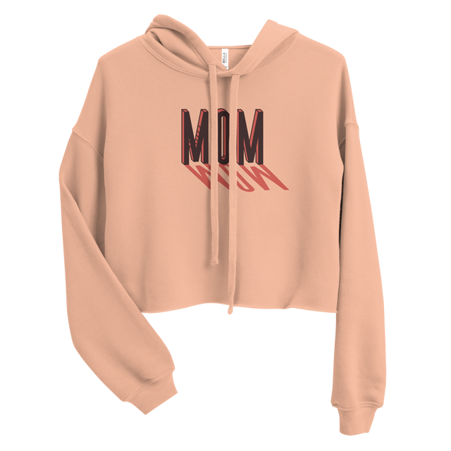 Mom Wow Crop Hoodie