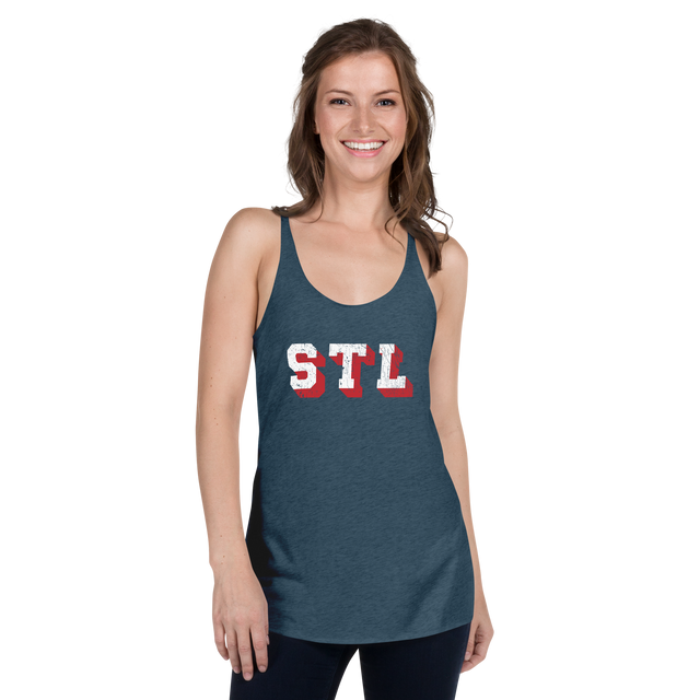 STL Block Shadow White/Red Women's Tank Top