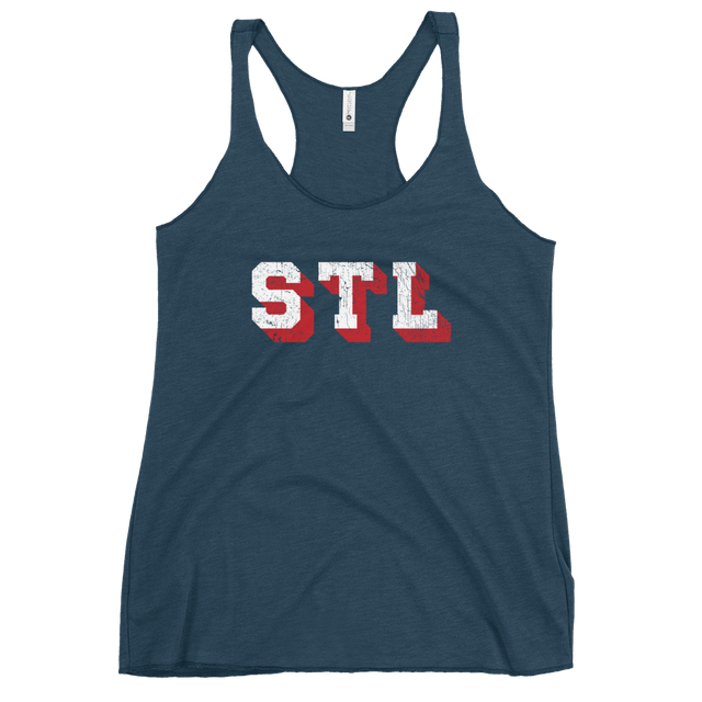 STL Block Shadow White/Red Women's Tank Top