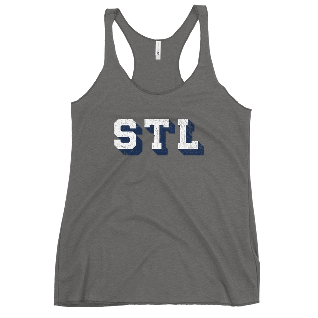 STL Block Shadow White/Navy Women's Tank Top