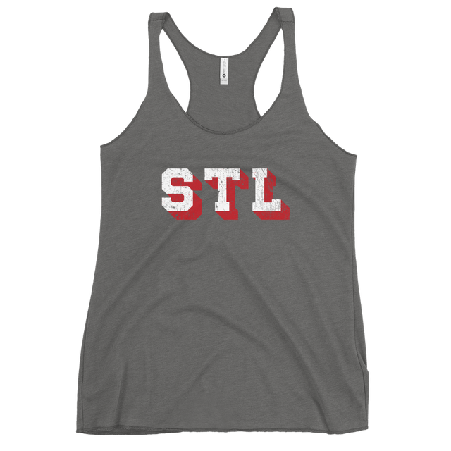 STL Block Shadow White/Red Women's Tank Top