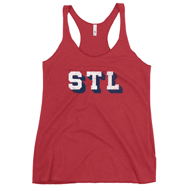 STL Block Shadow White/Navy Women's Tank Top