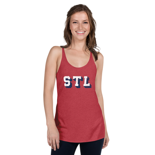 STL Block Shadow White/Navy Women's Tank Top