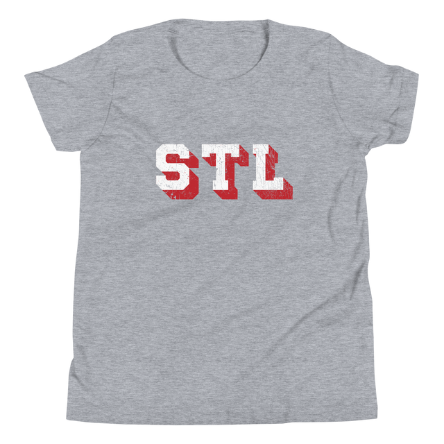 STL Block Shadow White/Red Youth T-Shirt