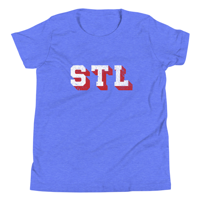 STL Block Shadow White/Red Youth T-Shirt