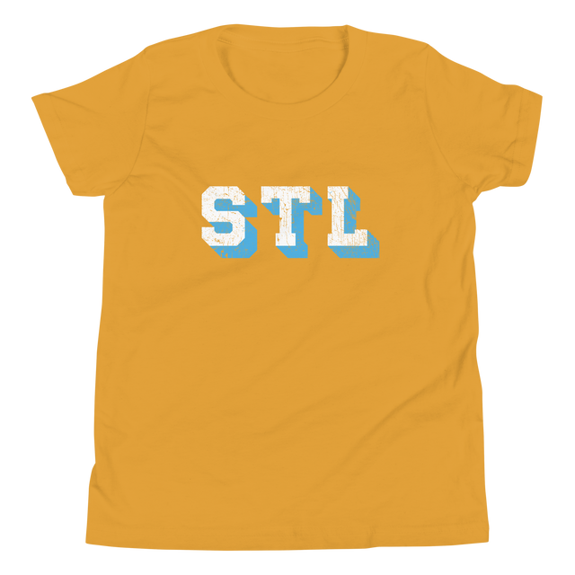 STL Block Shadow White/Light Blue Youth T-Shirt